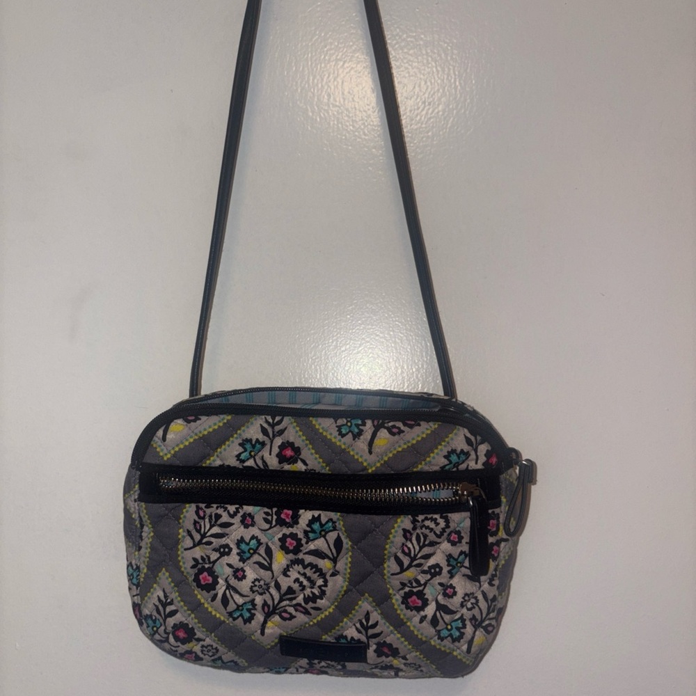 Vera Bradley Gray Floral Crossbody Bag